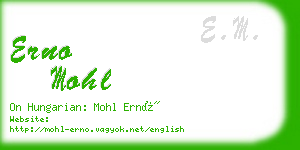 erno mohl business card